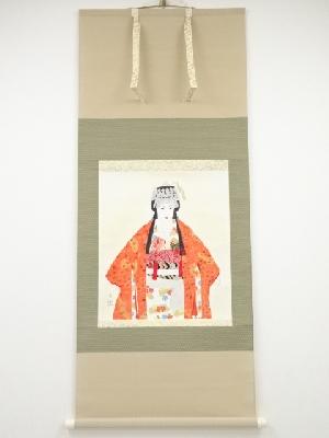 充子筆　八重垣姫　肉筆紙本掛軸（共箱）